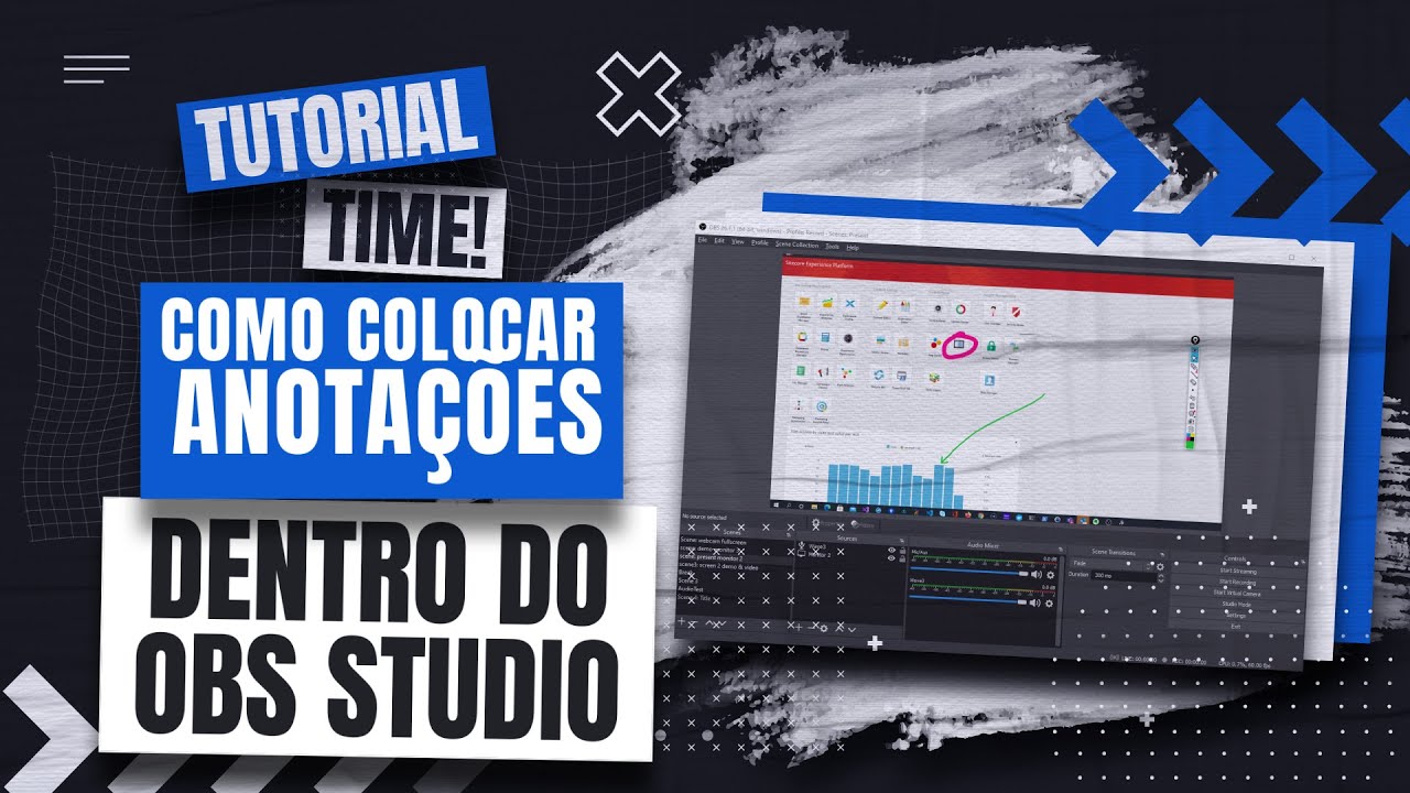 Tutorial JMVStream: como colocar anotações dentro do OBS Studio com o plugin de notas de cena Scene Notes Dock.