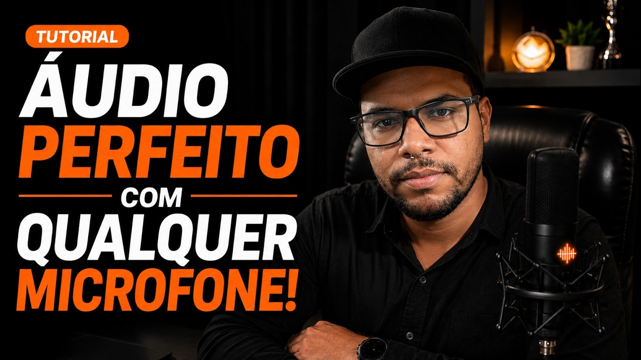 Tela do CapCut com as ferramentas de audio (isolar voz, reducao de ruido, aprimoramento de voz e Bass Boost) para deixar o microfone barato com som profissional usando IA.