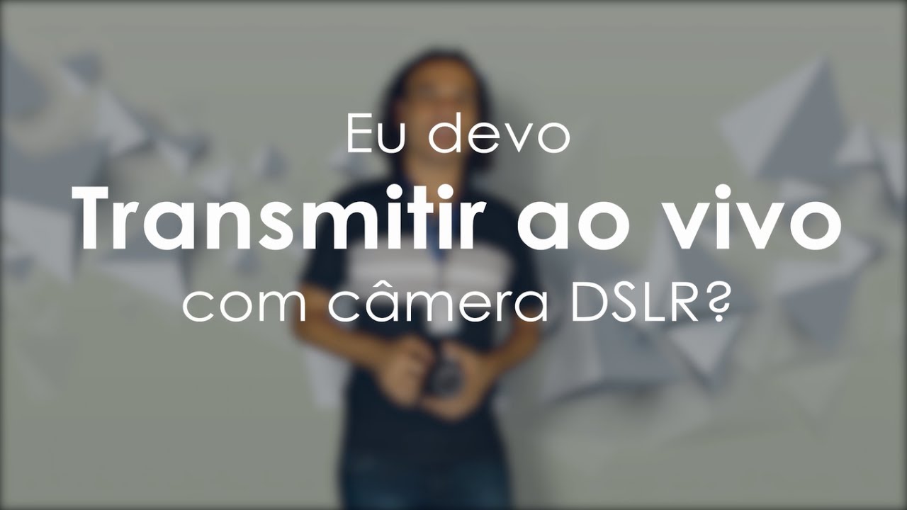Marcelo Campos, da JMV Technology, apresentando o vídeo que responde se a câmera DSLR serve para transmissão ao vivo