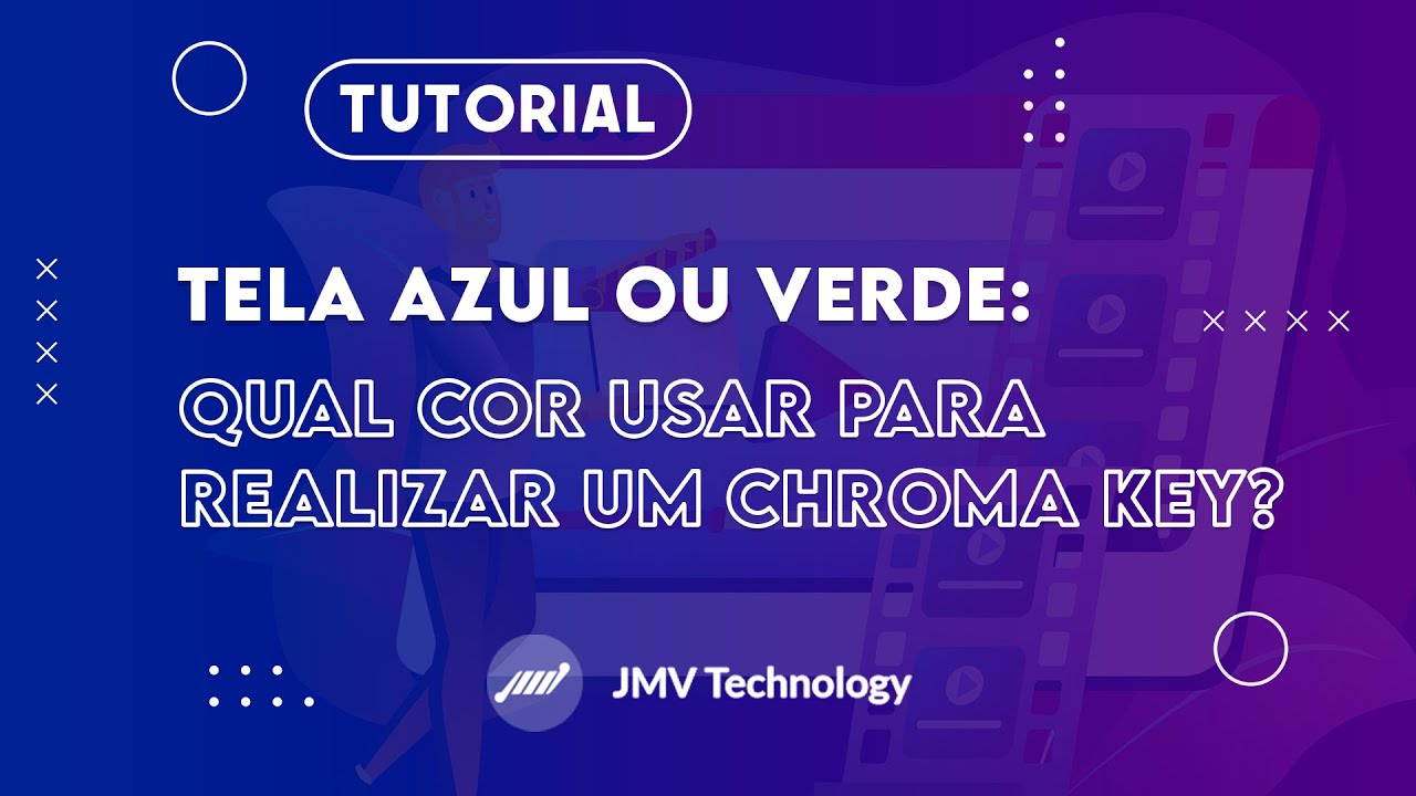 Comparativo JMV Stream entre fundo verde e fundo azul para chroma key, com os criterios de iluminacao, derramamento de cor e cor das roupas em cena.