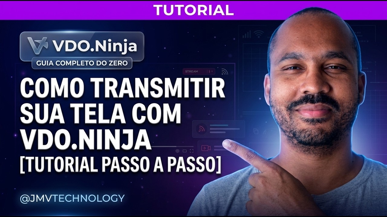 Tela do VDO.Ninja compartilhando a tela de um computador remoto para o OBS Studio