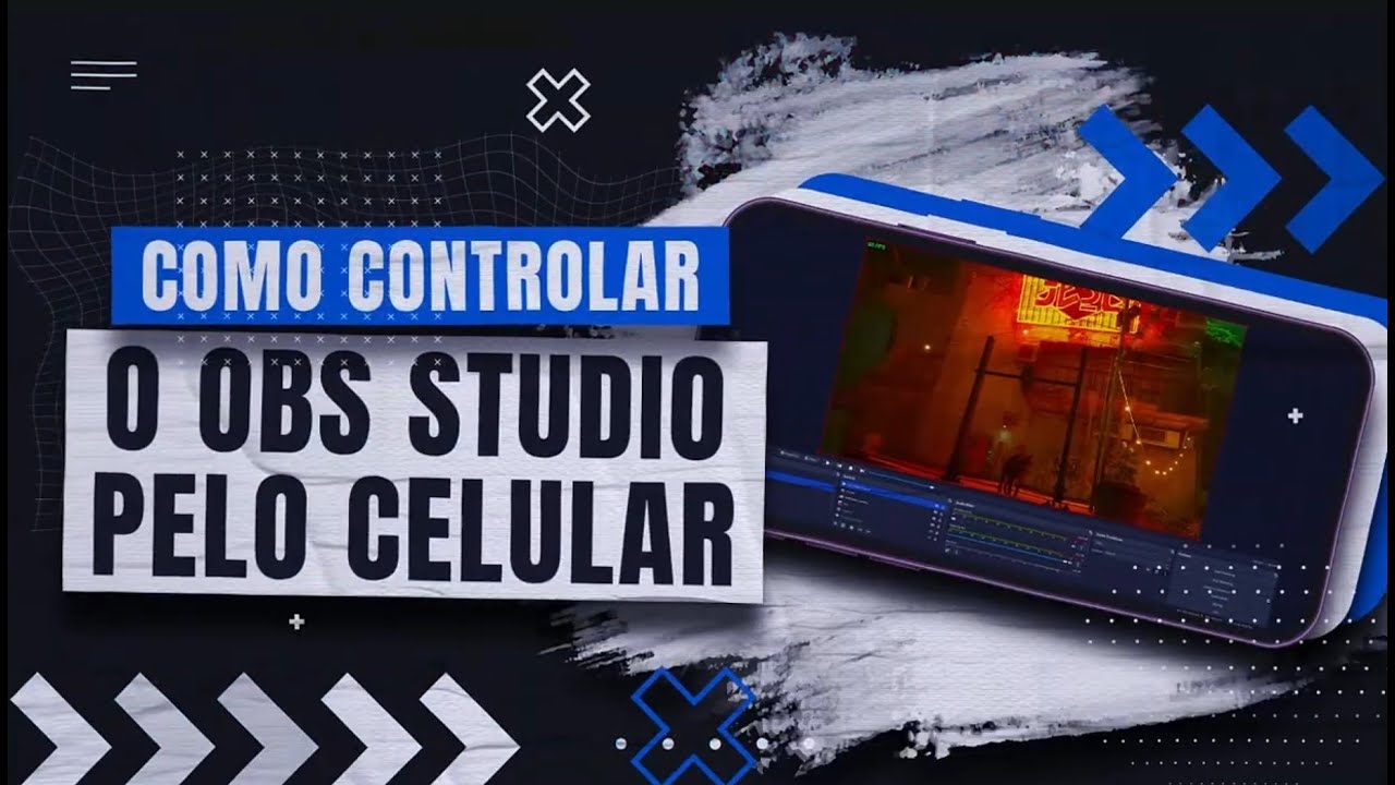 App OBS Controller no celular controlando as cenas do OBS Studio pelo servidor WebSocket