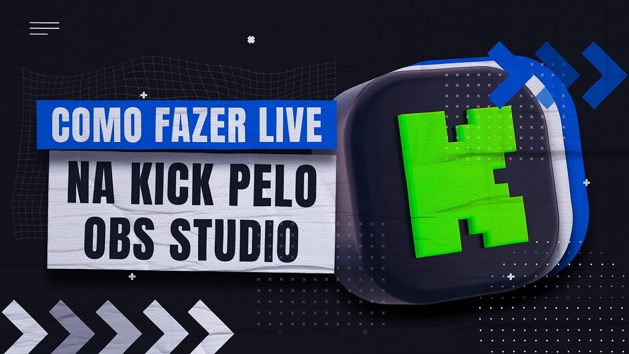 Configuração do OBS Studio para fazer live na Kick: serviço personalizado, stream key e bitrate