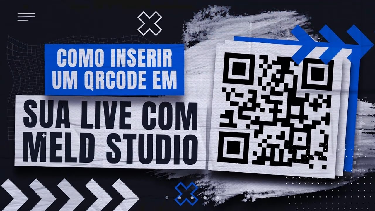 QR Code inserido como overlay em uma transmissao ao vivo feita no Meld Studio