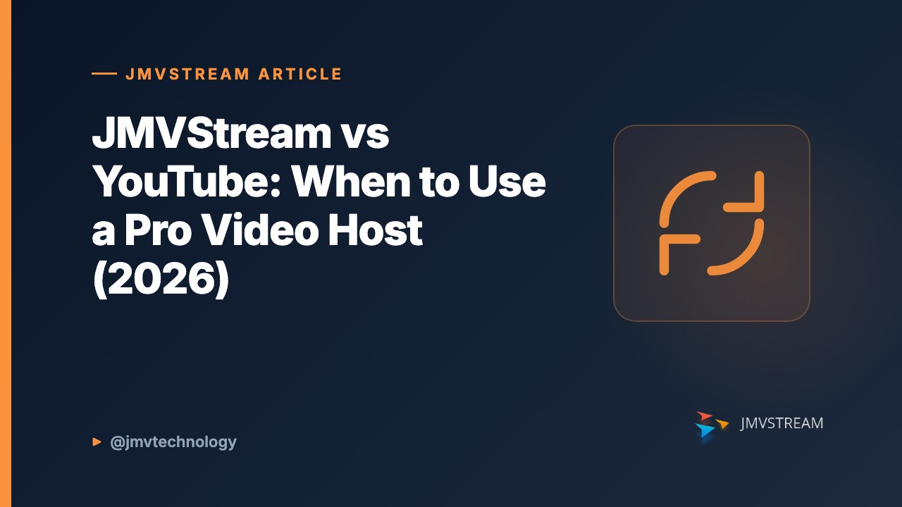 JMVStream Article: JMVStream vs YouTube: When to Use a Pro Video Host (2026)