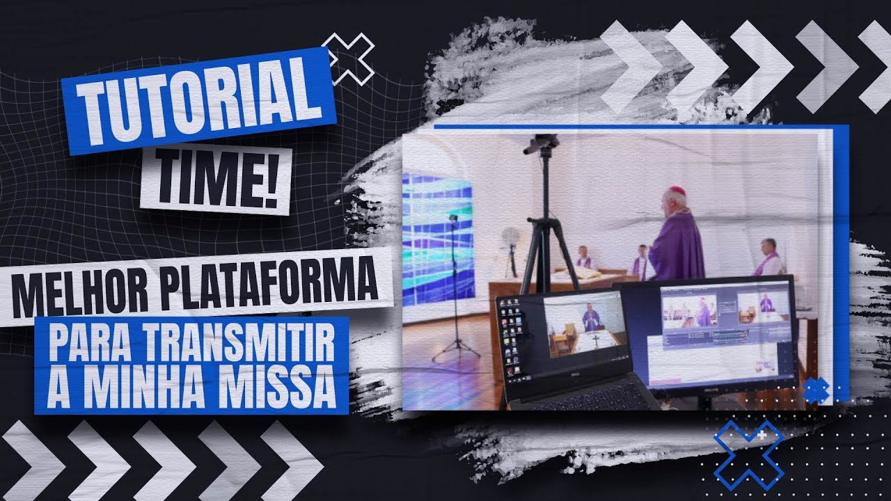 Capa do guia com os oito critérios para escolher a melhor plataforma de transmissão ao vivo da missa ou do culto da igreja.