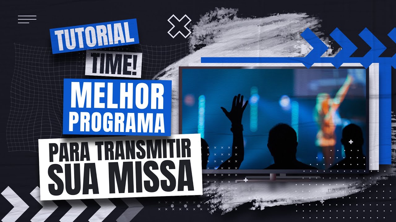 Capa do guia sobre qual programa (encoder) usar para transmitir a missa ou o culto ao vivo, com o OBS Studio como recomendação.