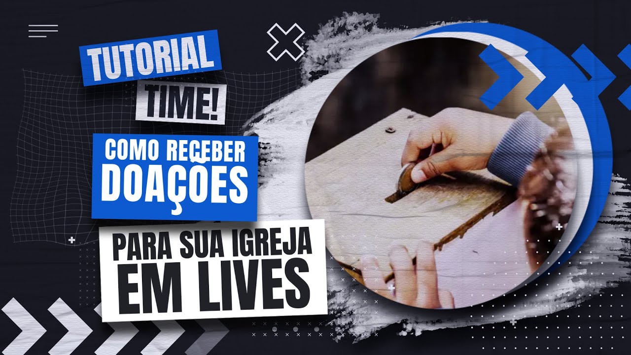 Capa do tutorial sobre receber doação durante a live da igreja com botão no player e QR code do Pix no OBS.