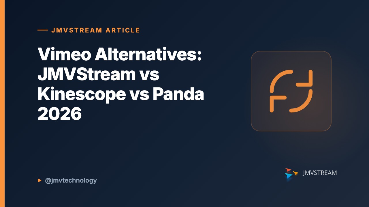 Vimeo alternatives 2026: honest comparison of JMVStream, Kinescope and Panda Video for professional video hosting