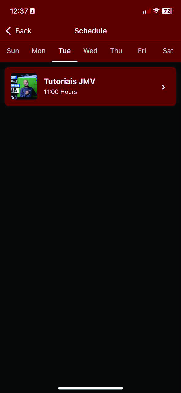 Radio's weekly programming with complete schedule grid